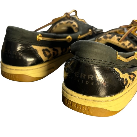 SPERRY womens 11M Firefish Leopard slip on Boat Shoes loafers EUC - Picture 6 of 9